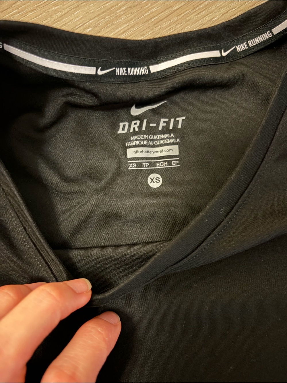 Nike Women’s Short-Sleeve Dri-FIT Teal & Black Performance Tee - Picture 3 of 3